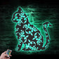 Cat Led Metal Sign 