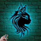 Cat Led Metal Sign 