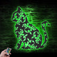 Cat Led Metal Sign 