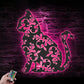 Cat Led Metal Sign 