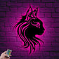 Cat Led Metal Sign 