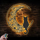 Cat Led Metal Sign 