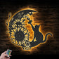 Cat Led Metal Sign 