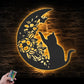 Cat Led Metal Sign 