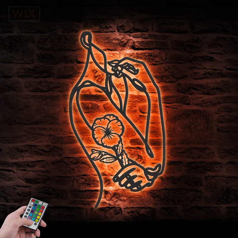 Flower Led Metal Sign – Vinamaker