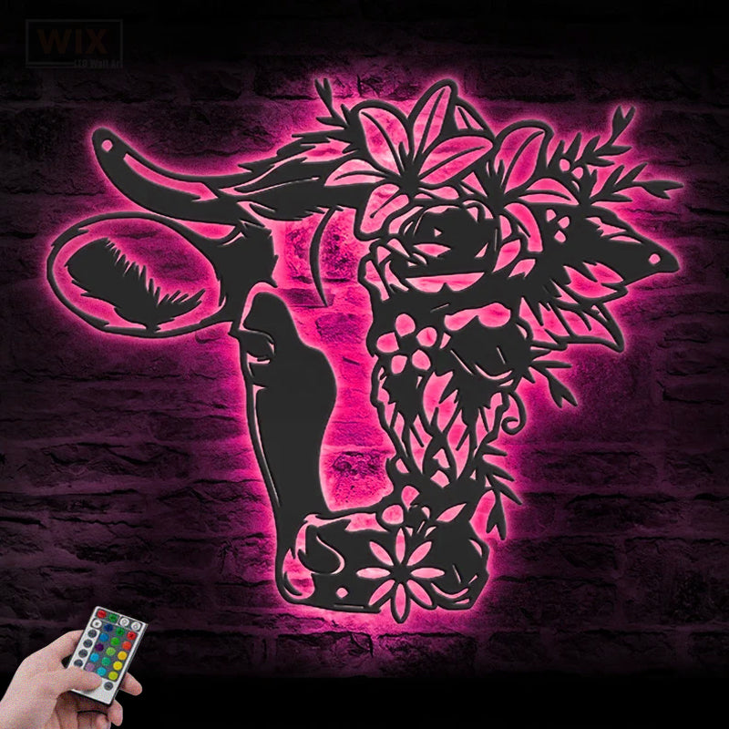 Flower Led Metal Sign – Vinamaker