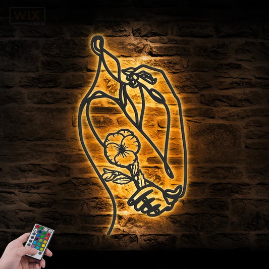 Flower Led Metal Sign – Vinamaker