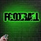 Football Led Metal Sign 