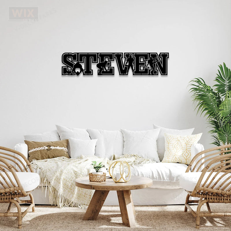 Football Led Metal Sign 