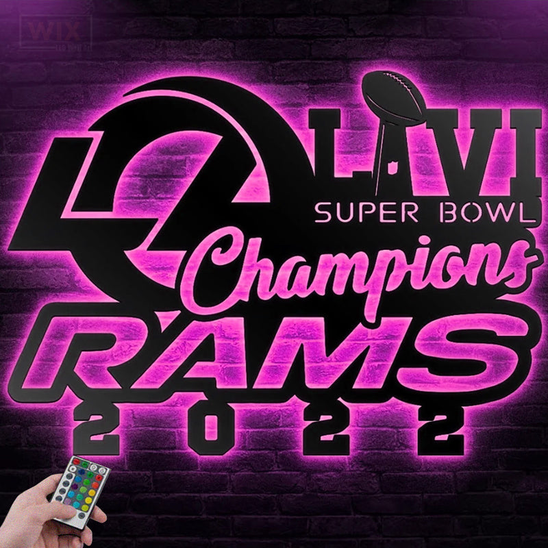 Football Led Metal Sign 