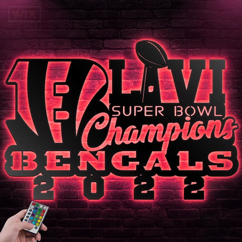 Football Led Metal Sign 