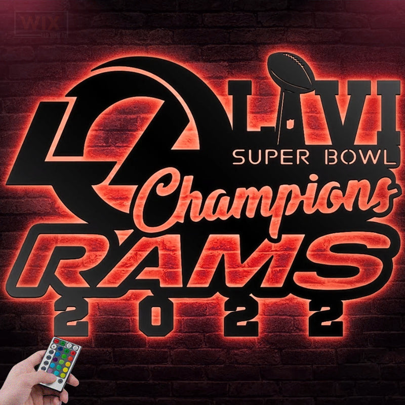 Football Led Metal Sign 