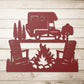 Personalized RVs Car Metal Wall Art Camping Decor Gift for RVs Lover, Metal Wall Signs
