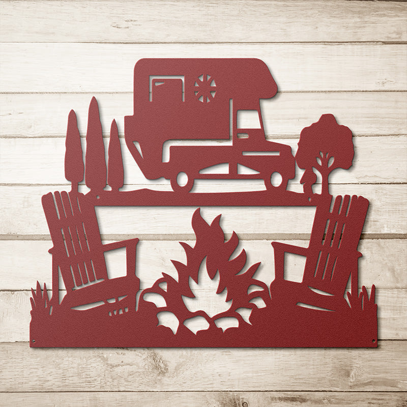 Personalized RVs Car Metal Wall Art Camping Decor Gift for RVs Lover, Metal Wall Signs