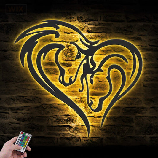 Horse LED Metal Sign 