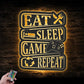 Gamer Zone LED Metal Sign 