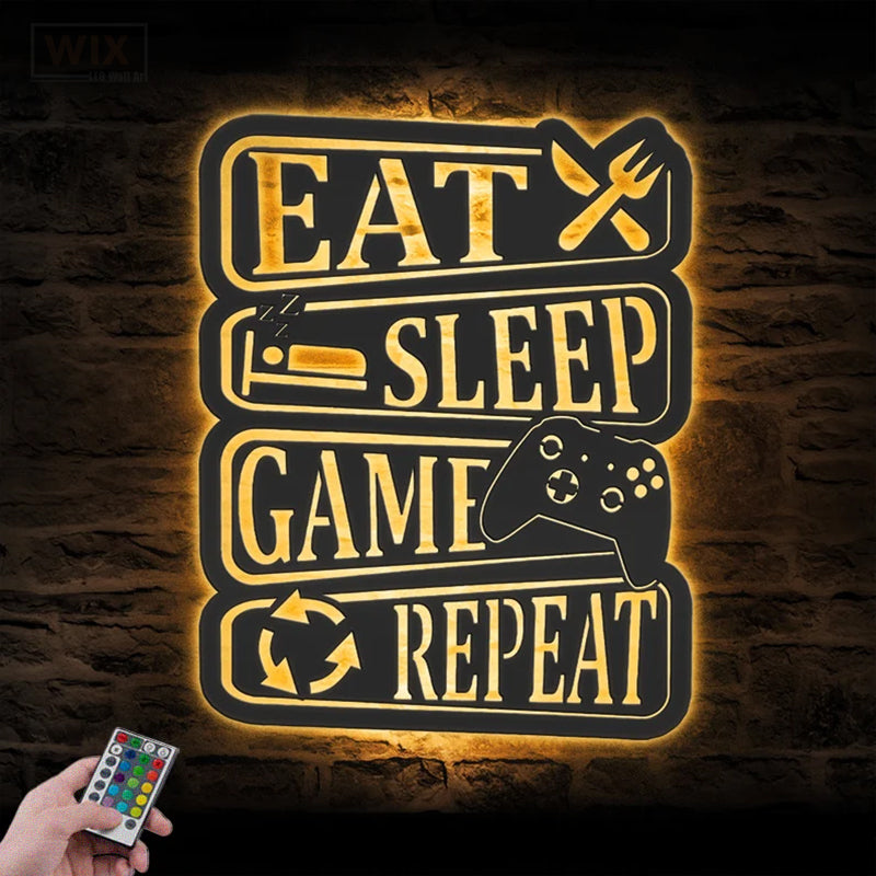Gamer Zone LED Metal Sign 