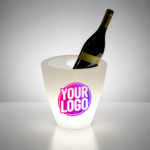Custom Logo LED Tip Jar | RGB Color-Changing, 12-Hour Cordless Display for Bars & Restaurants