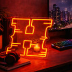 Abstract Letter H LED Neon Sign for Modern Interior and Wall Decoration