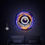 Astronaut Portal Neon Sign – Futuristic LED Neon Wall Art