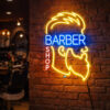 Barber Shop Beard Neon Sign – LED Wall Light