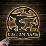 Custom Name Rhythmic Gymnastics Ball Metal Wall Signs With RGB Led Light