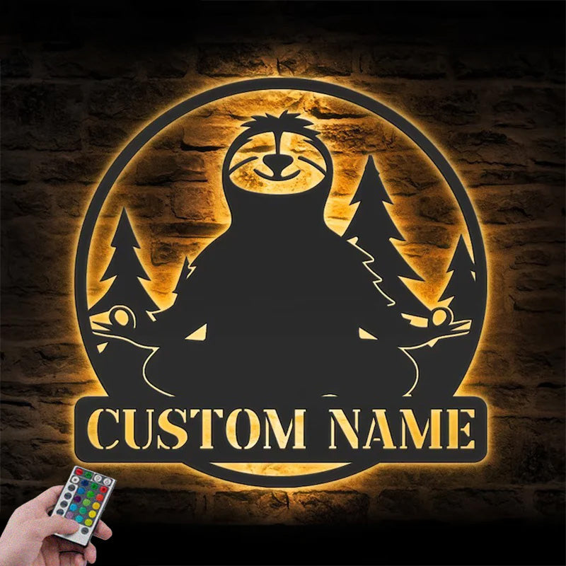 1CustomNameSlothYogaNamasteMetalWallSignsWithRGBLedLight.jpg
