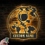 Custom Name Wine Bar Metal Wall Signs With RGB Led Light