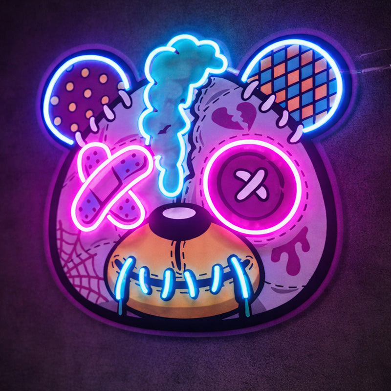 1EdgyNeonTeddyBearWallSign_SplitStitchedBearFacewithPink_Blue_CyanGlowforModernGamingRoomsandCreativeInteriors.jpg