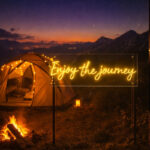 Enjoy the Journey Neon Sign – Warm Yellow LED Quote for Inspirational Home, Café, and Creative Spaces
