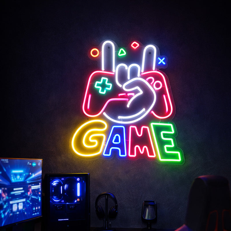 1GameOnNeonWallSign_MulticolorLEDGamingControllerHandGestureSignforGamerRoom_Setup.jpg