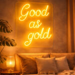 Good as Gold Script LED Neon Sign for Home, Bar and Wall Decoration