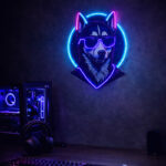 Husky Neon Sign – Cool Dog LED Neon Wall Art for Gaming & Modern Rooms