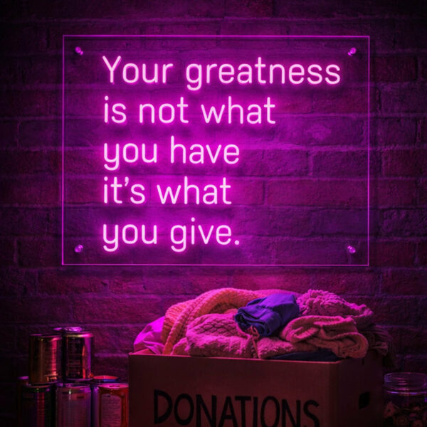 Inspirational Pink Neon Quote Wall Sign – Motivational LED Typography for Modern Creative Spaces