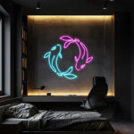 Koi Fish Yin Yang LED Neon Wall Art - LEDTOT