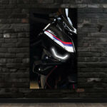 LED Motorcycle Tail Light Wall Art (UV Printed) – Modern Acrylic Decor