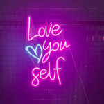 Love Yourself Inspirational Quote Neon Wall Art - LEDTOT