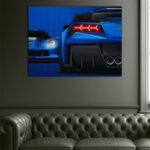 Neon Supercar Wall Art UV Print – Modern Automotive Poster for Gamer Room & Man Cave - LEDTOT