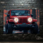 Off-Road SUV Wall Art with LED Glow – UV-Printed Automotive Acrylic, Man Cave & Garage Decor