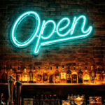 Open Script LED Neon Sign for Storefront, Shop Window and Business Display