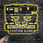 Personalized 5th Wheel Camper Metal Wall Signs With RGB Led Light