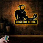 Personalized Boxing Gym Sign Cross Fit Gym Decor Metal Wall Signs With RGB Led Light