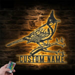 Personalized Bulbul Bird Metal Wall Signs With RGB Led Light