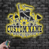 Personalized Cleaning Tool Frame Metal Wall Signs With RGB Led Light