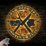Personalized Cow Meat Shop Metal Wall Signs With RGB Led Light