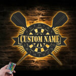 Personalized Dartboard Dart Game Metal Wall Signs With RGB Led Light