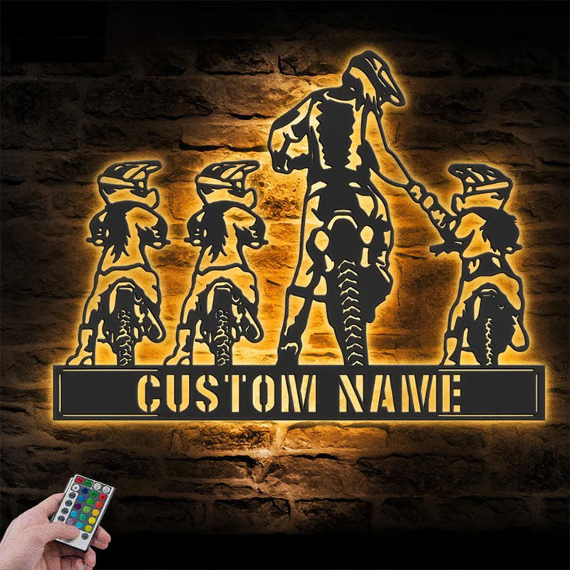 1PersonalizedFatherDaughterMotocrossBiker_MetalWallSignsWithRGBLedLight.jpg