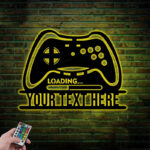 Personalized Game Controller For Game Room Metal Wall Signs With RGB Led Light