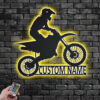 Personalized Motocross Dirt Bike Metal Wall Signs With RGB Led Light