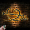 Personalized Name And Date Metal Wall Signs With RGB Led Light